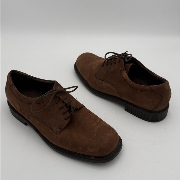 Rockport Men\'s Brown Oxfords shoe lace up 11.5N office event casual leather Y2K